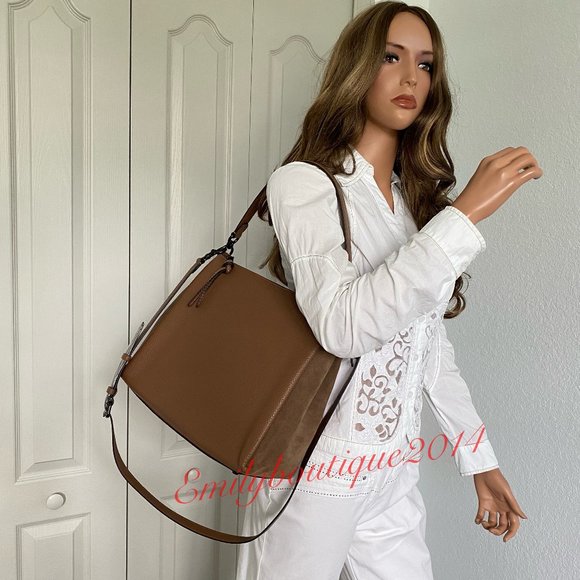 Coach Bags New Coach 469 Shay Shoulder Bag Vintage Khaki Soft Leather Suede Crossbody Hobo